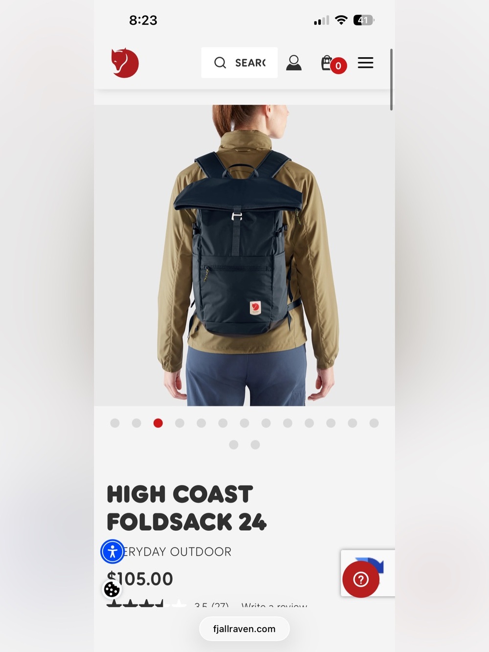 Fjallraven High Coast Foldsack 24 backpack green - Picture 9 of 10